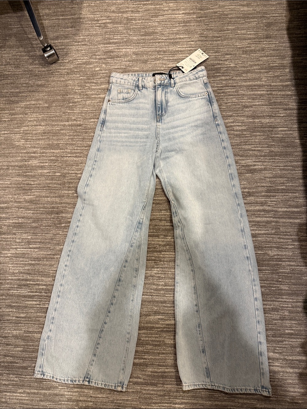 Zara Light Blue Wide-Leg Jeans